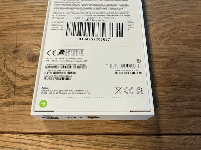 Apple iphone 13 256gb middernacht - afbeelding 8 van  8
