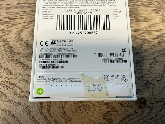 Apple iphone 13 256gb middernacht - afbeelding 8 van  8