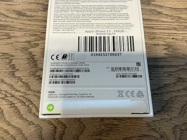 Apple iphone 13 256gb middernacht - afbeelding 8 van  8