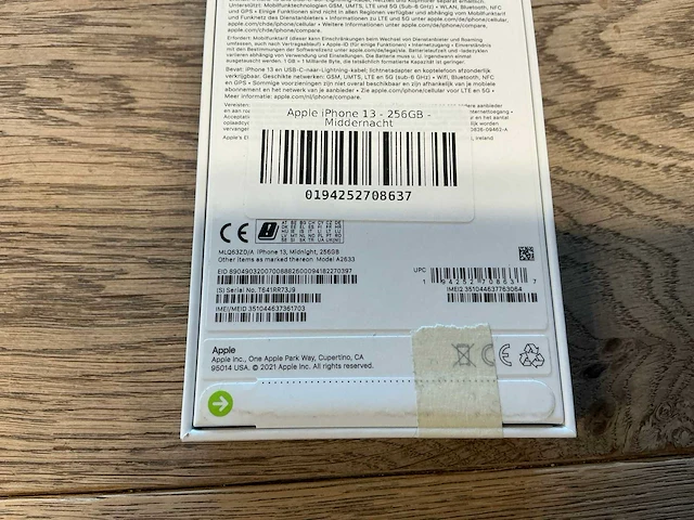 Apple iphone 13 256gb middernacht - afbeelding 8 van  8