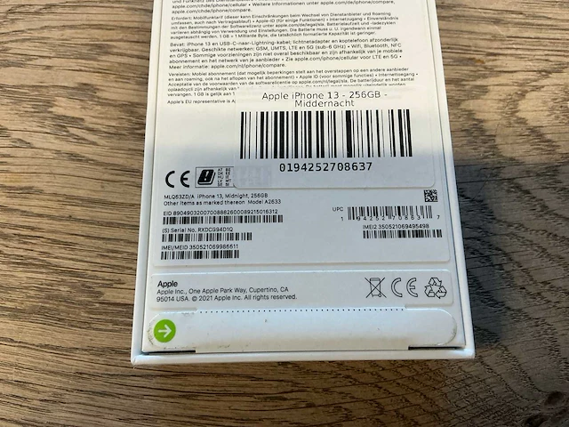 Apple iphone 13 256gb middernacht - afbeelding 8 van  8