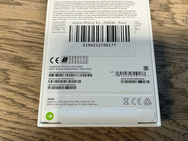 Apple iphone 13 256gb roze - afbeelding 2 van  9