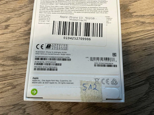 Apple iphone 13 512gb middernacht - afbeelding 8 van  8