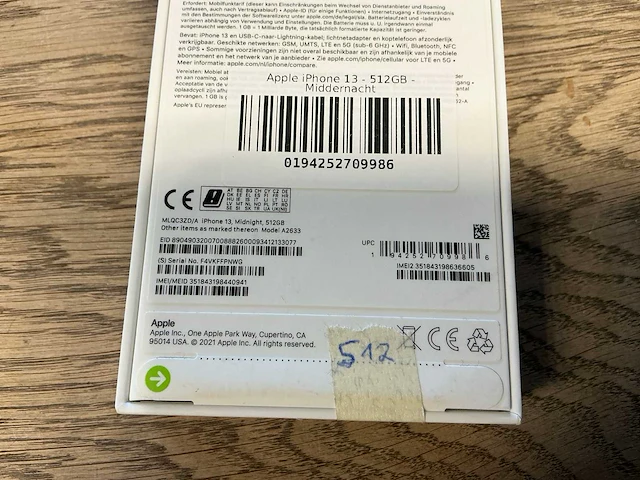 Apple iphone 13 512gb middernacht - afbeelding 8 van  8