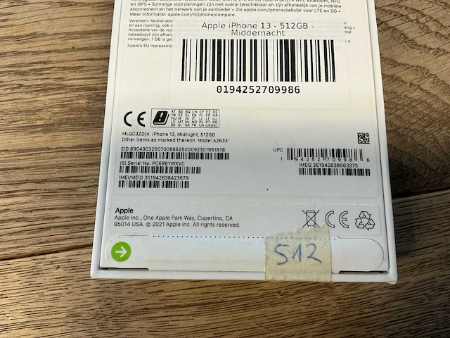 Apple iphone 13 512gb middernacht - afbeelding 8 van  8