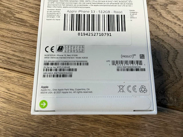 Apple iphone 13 512gb rood - afbeelding 8 van  8