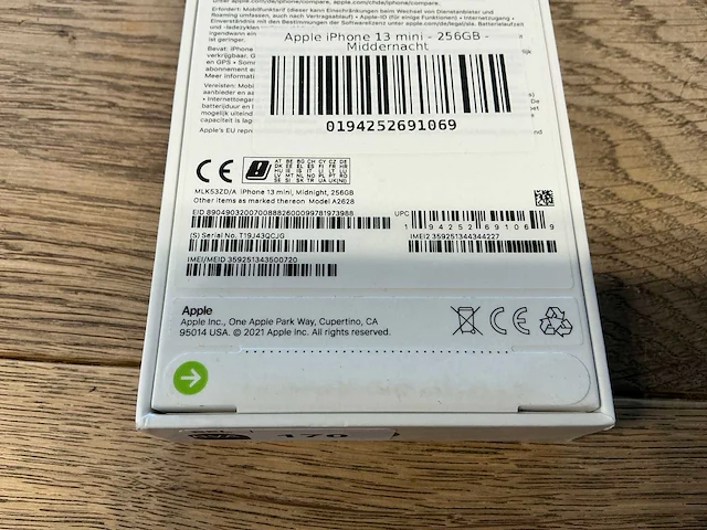 Apple iphone 13 mini 256gb middernacht - afbeelding 9 van  9