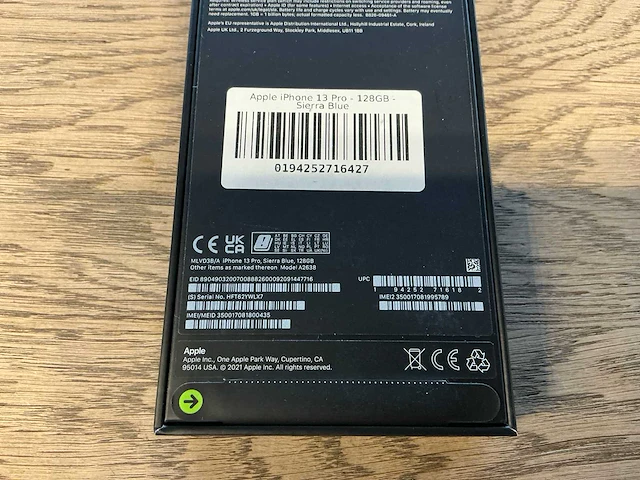 Apple iphone 13 pro 128gb sierra blue - afbeelding 2 van  10