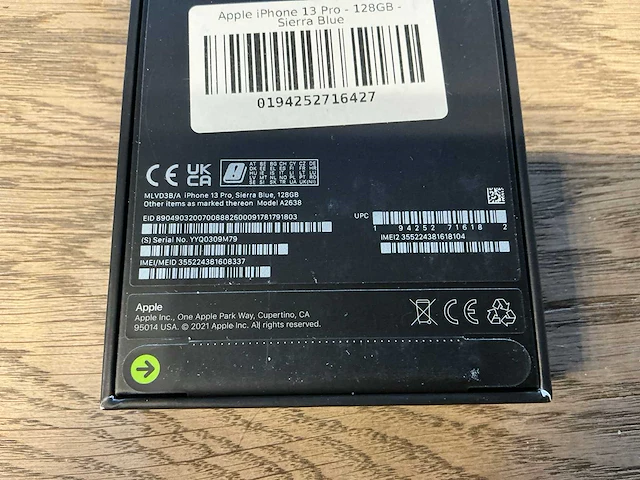 Apple iphone 13 pro 128gb sierra blue - afbeelding 1 van  7
