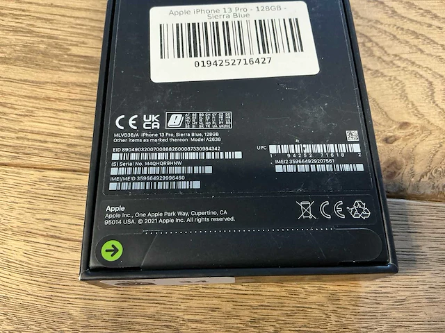 Apple iphone 13 pro 128gb sierra blue - afbeelding 2 van  10