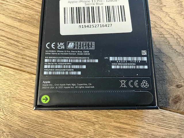 Apple iphone 13 pro 128gb sierra blue - afbeelding 2 van  10