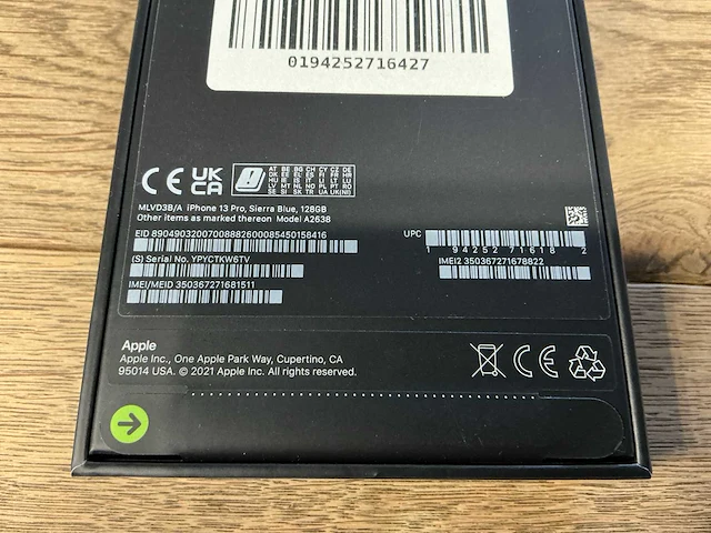 Apple iphone 13 pro 128gb sierra blue - afbeelding 2 van  10