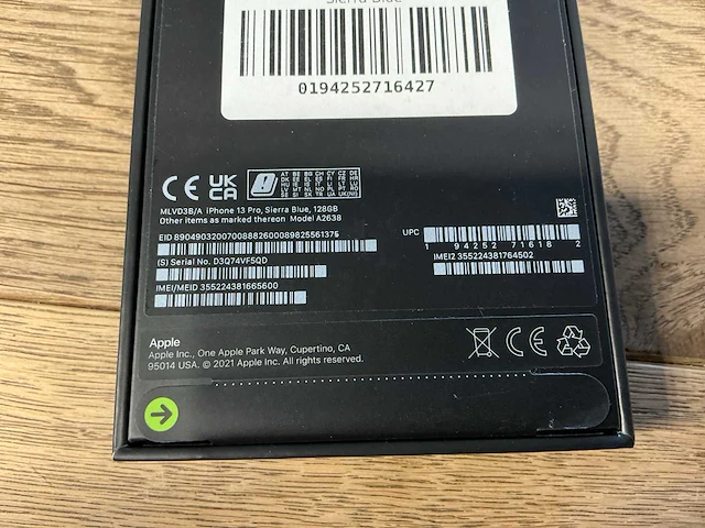Apple iphone 13 pro 128gb sierra blue - afbeelding 2 van  10