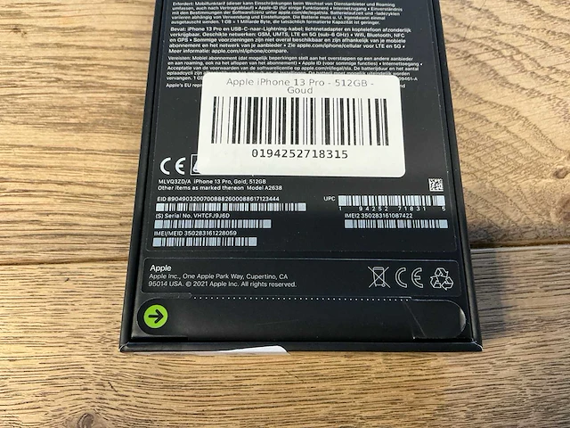 Apple iphone 13 pro 512gb goud - afbeelding 2 van  10