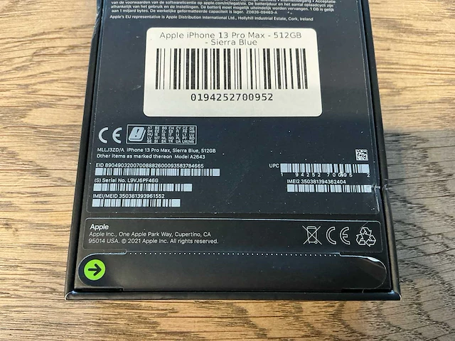 Apple iphone 13 pro max 512gb sierra blue - afbeelding 2 van  10