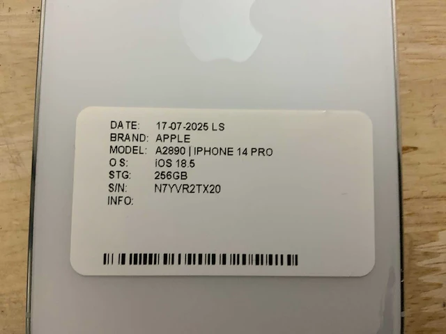 Apple iphone 14 pro | a2890 mobiele telefoon - afbeelding 7 van  8