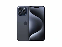 Apple iphone 15 pro max - 256gb - blauw titanium - afbeelding 1 van  2