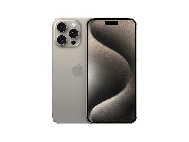 Apple iphone 15 pro max - 256gb - naturel titanium - afbeelding 1 van  2