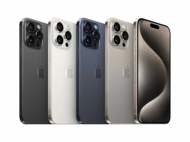 Apple iphone 15 pro max - 256gb - zwart titanium - afbeelding 1 van  3
