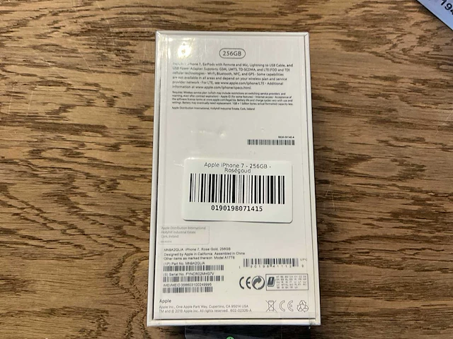Apple iphone 7 256gb rosegoud - afbeelding 2 van  2