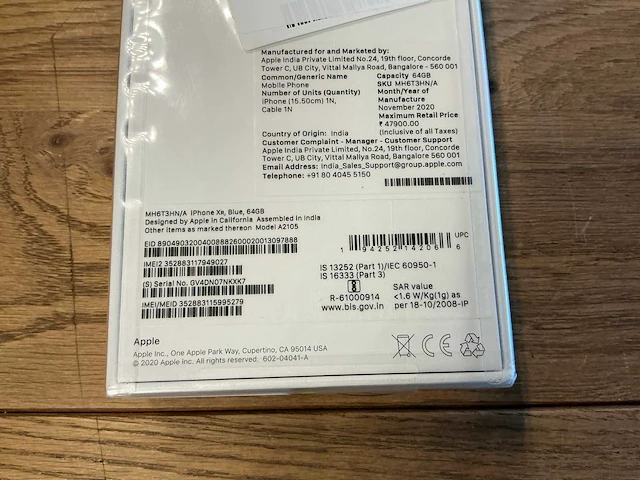 Apple iphone xr 64gb blauw - afbeelding 8 van  8