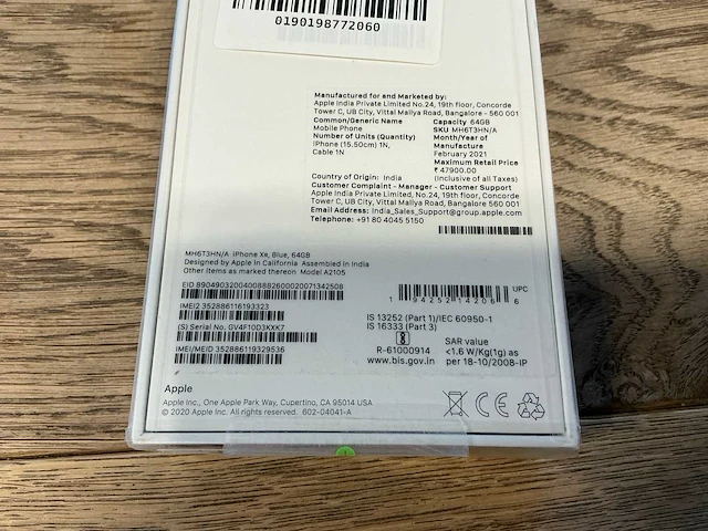 Apple iphone xr 64gb blauw - afbeelding 8 van  8