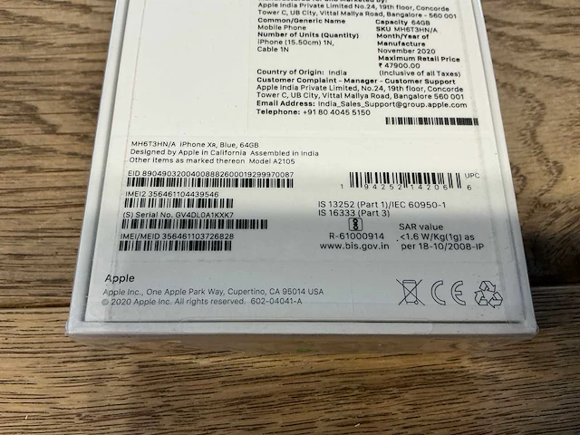 Apple iphone xr 64gb blauw - afbeelding 8 van  8