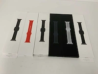 Apple leather band modern buckle voor de apple watch series 1 t/m 9 / se (38/40/41 mm) | series 10 (42 mm), maat s, zwart (x6) - afbeelding 1 van  2