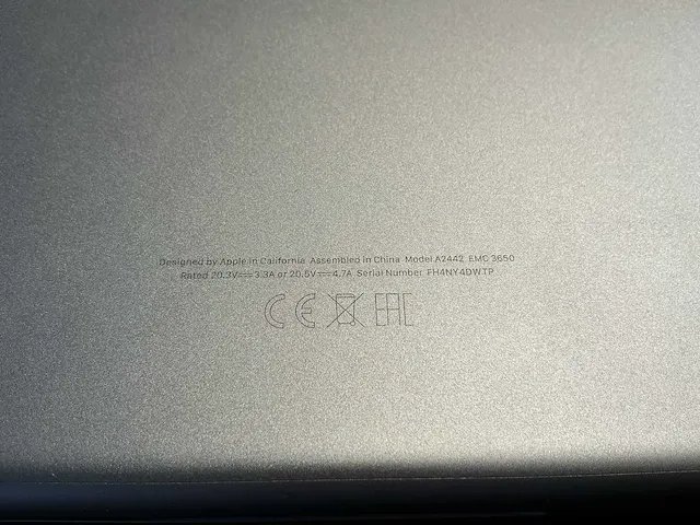 Apple macbook 14 inch (a2442) laptop - afbeelding 7 van  7