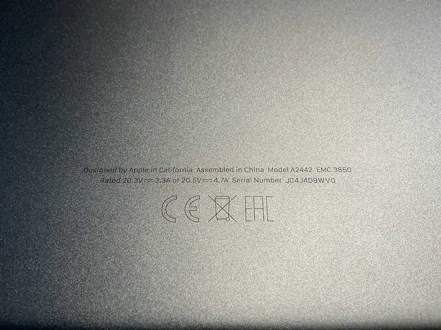 Apple macbook 14 inch (a2442) laptop - afbeelding 7 van  8