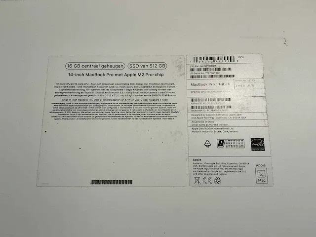 Apple macbook 14 inch (a2779) laptop - afbeelding 8 van  8
