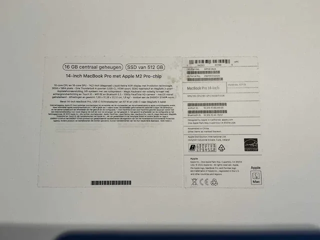 Apple macbook 14 inch (a2779) laptop - afbeelding 9 van  9