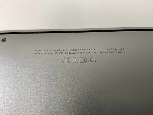Apple macbook air 13.3”, apple m1, 8 gb ram, 256 gb ssd laptop - afbeelding 7 van  8