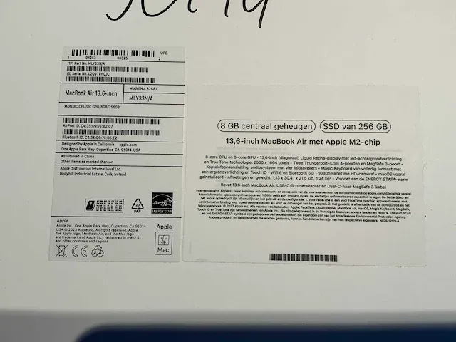 Apple macbook air 13,6 inch (a2681) laptop - afbeelding 7 van  7