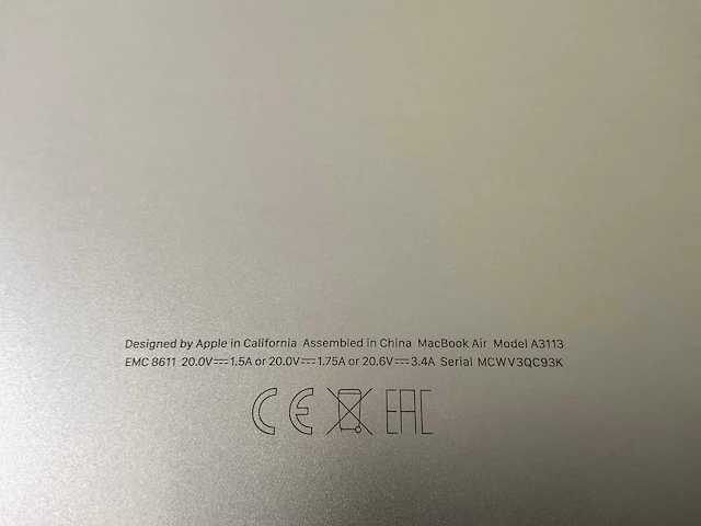 Apple macbook air 14”, apple m3, 16 gb ram, 500 gb ssd laptop - afbeelding 7 van  7