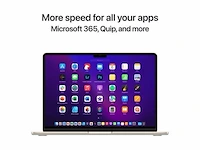 Apple macbook air (2022) mly23n/a - 13.6 inch - apple m2 - 512 gb - sterrenlicht - afbeelding 2 van  5