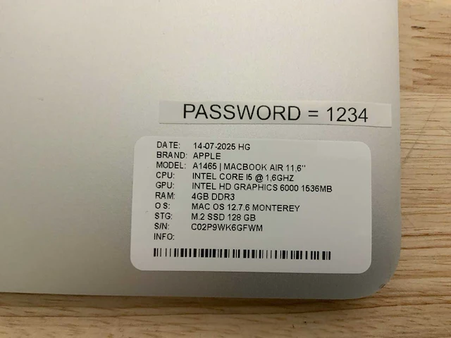 Apple macbook air a1465 (i5) laptop (4x) - afbeelding 2 van  10