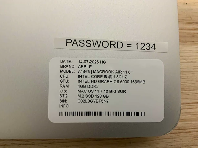 Apple macbook air a1465 (i5) laptop (4x) - afbeelding 10 van  10