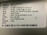 Apple macbook air a1466 laptop (4x) - afbeelding 11 van  13