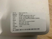 Apple macbook air a1466 laptop (4x) - afbeelding 9 van  13
