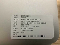 Apple macbook air a1466 laptop (4x) - afbeelding 10 van  12