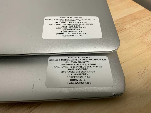 Apple macbook air a1466 laptop (4x) - afbeelding 8 van  13