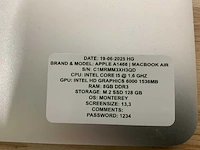 Apple macbook air a1466 laptop (4x) - afbeelding 10 van  12