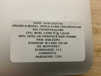 Apple macbook air a1466 laptop (4x) - afbeelding 12 van  12