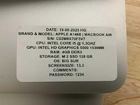 Apple macbook air a1466 laptop (4x) - afbeelding 10 van  12