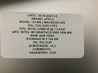 Apple macbook air a1466 laptop (4x) - afbeelding 12 van  12