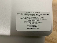 Apple macbook air a1466 laptop (4x) - afbeelding 9 van  12