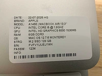 Apple macbook air a1466 laptop (4x) - afbeelding 3 van  13