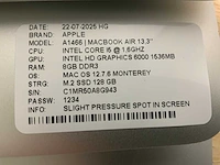 Apple macbook air a1466 laptop (4x) - afbeelding 4 van  13