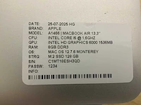 Apple macbook air a1466 laptop (4x) - afbeelding 4 van  12